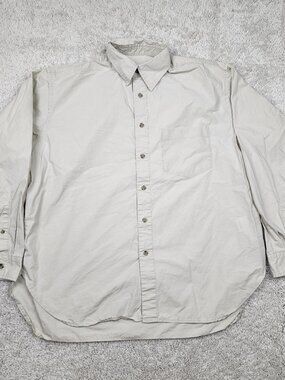 Gardenheir NY Washed Cotton Gardening Beige Shirt Mens Size Small S Designer USA